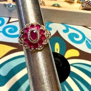 Sterling Silver Ruby Ring